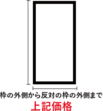 中桟(区切り)がない場合